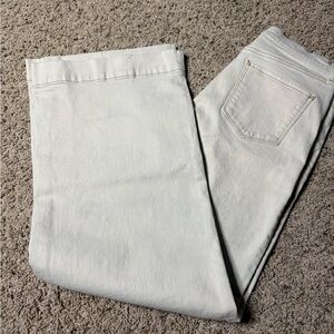 a.n.a High-Rise Wide Leg Cream Jeans